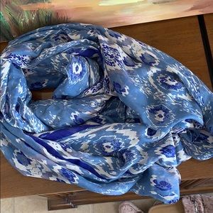 Blue Pattern Scarf/Wrap